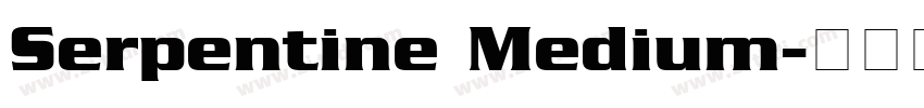 Serpentine Medium字体转换